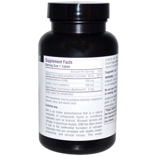 Source Naturals DIM (Diindolylmethane), 100 mg, 120 Tab: Тип Витамин E