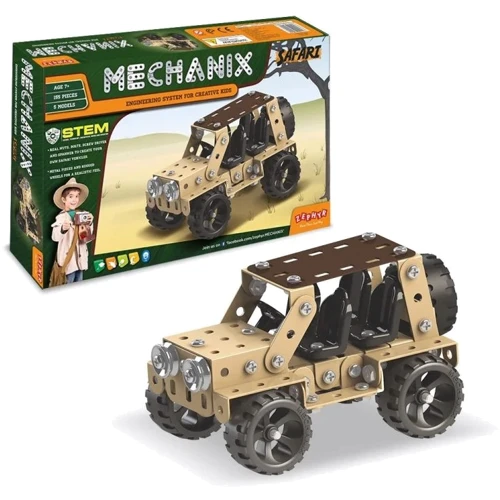 Металлический конструктор Zephyr Mechanix Сафари развивающий 155 элементов 5 моделей (01056)