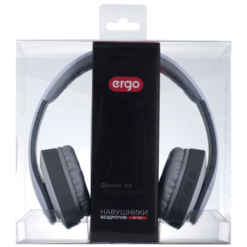 Наушники Ergo BT-790 Grey: Тип конструкции полноразмерные