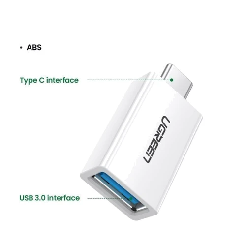 Адаптер Ugreen Adapter US173 USB-C to USB3.0 White (30155): Інтерфейс підключення USB-C