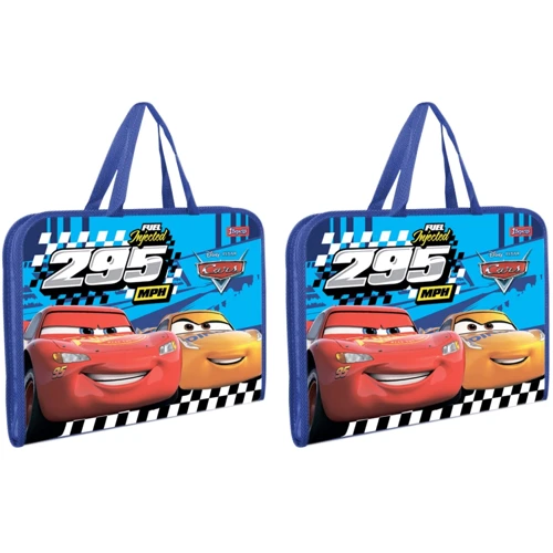 Папка-портфель 1вересня на блискавки з тканинними ручками Cars (491 855)