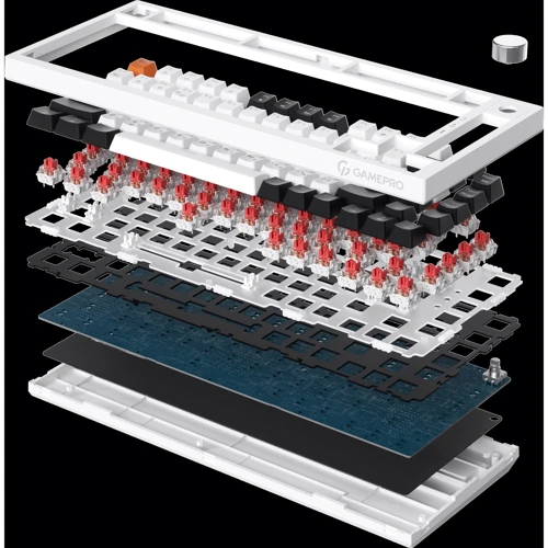 Клавиатура GamePro MK160B (Red) с Hot-Swap RGB Black: Подключение проводное