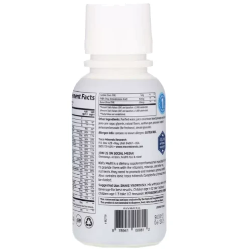Trace Minerals Research Kids Multi Citrus Punch Витаминно-минеральный комплекс для детей со вкусом цитрусового пунша 237 мл: Форма выпуска Жидкость