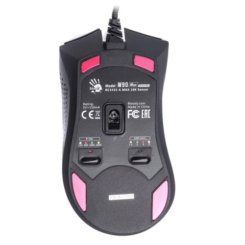 Мышь A4Tech W90 Max Bloody (Panda White): Длина кабеля 1,8 м