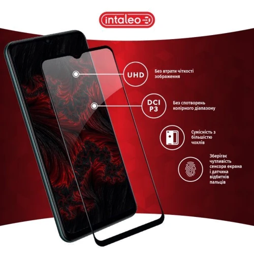 Аксессуар для смартфона Intaleo Tempered Glass Full Glue Black for Samsung M236 Galaxy M23 5G: Цвет черный