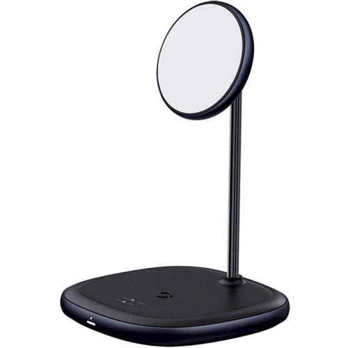 Зарядний пристрій Baseus Wireless Charger Stand MagSafe Swan Bracket 20W Black (WXSW-D01) для iPhone 16 I 15 I 14 I 13 I 12 series
