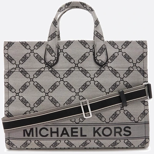 Сумка жіноча Michael Kors Gigi Large Empire Logo Jacquard Tote Bag чорна (30S3S3GT3J006)