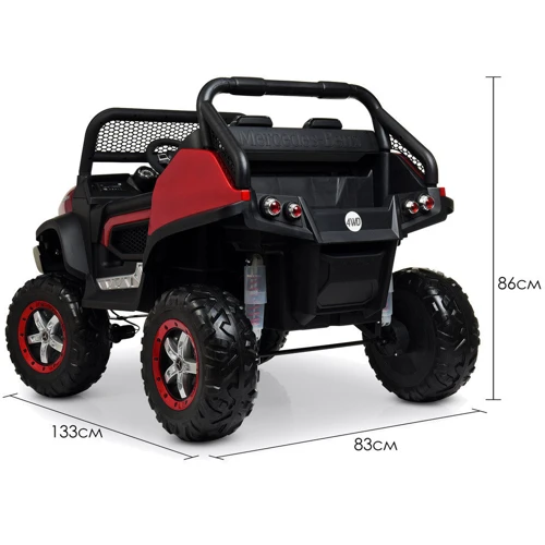 Детский двухместный электромобиль Джип Bambi Racer Mercedes, красный (M 4133EBLRS-3) фото 8