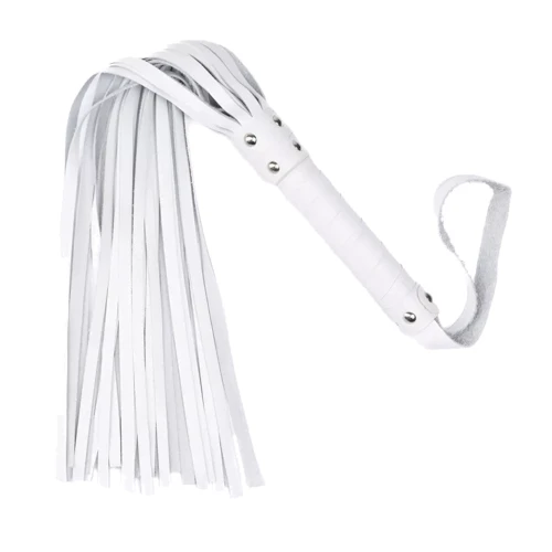 Флоггер из натуральной кожи Flirty Leather - White, BG-00034