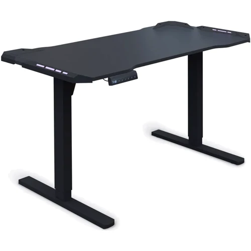 Стіл Mealux PowerDesk Carbon RGB з електрорегулюванням висоти (арт. EVO-201 Carbon/B)