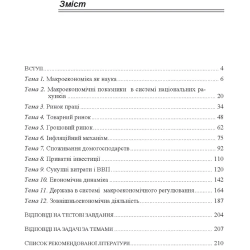 М. І. Макаренко: Макроекономіка: Кількість сторінок 216