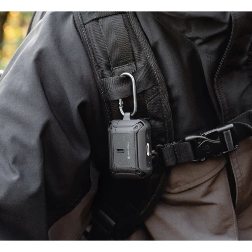 Чехол для наушников SwitchEasy Guardian Rugged Anti-Lost Protective Black (SAPAP2091BK22) for Apple AirPods Pro 2 фото 9