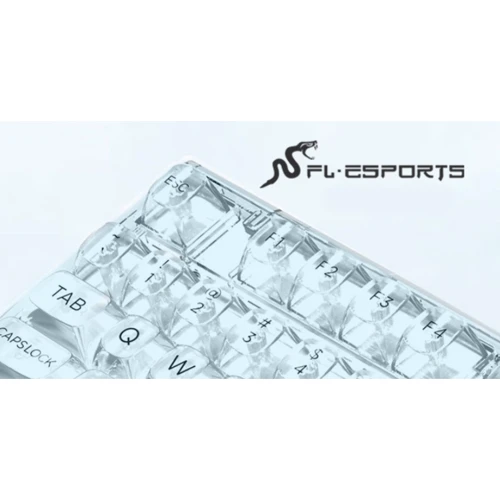 Клавиатура FL Esports Q75 SAM Blue Transparent Blue Haze Ice SA Kailh clione Limacina wireless Three-Mode: Дополнительно подсветка клавиш, встроенный USB-хаб