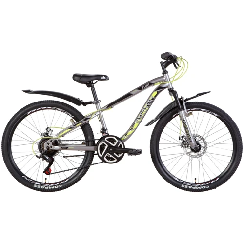 Discovery FLINT AM DD 2021 24" серебристо-черный с желтым (OPS-DIS-24-244)