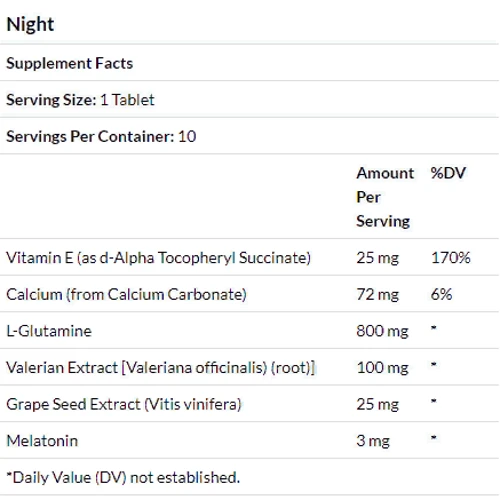 Natrol Stress And Anxiety, Day And Night, Two 10 Tablet Blister Packs (NTL-05458): Форма випуску таблетки
