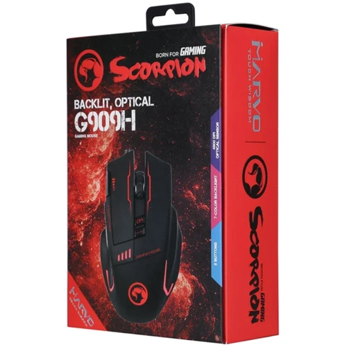 Мишка Marvo G909H LED USB Black (G909H.BK): Максимальна роздільна здатність сенсора, dpi 4800