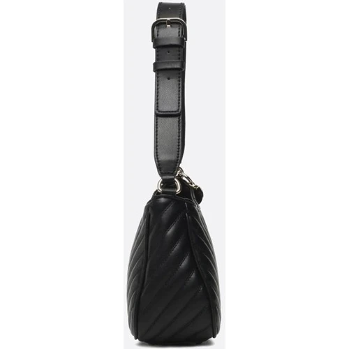 Жіноча сумка багет GUESS KEILLAH SHOULDER BAG чорна (HWQG8690180-BLA): Фактура Матовая, Стеганая