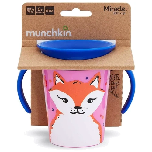 Чашка-непроливайка Munchkin Miracle 360° Trainer cup Лисиця 177 мл (051774): Матеріал полипропилен