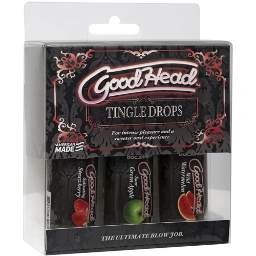 Набор капель для минета Doc Johnson GoodHead - Tingle Drops (Watermelon, Green Apple, Strawberry)
