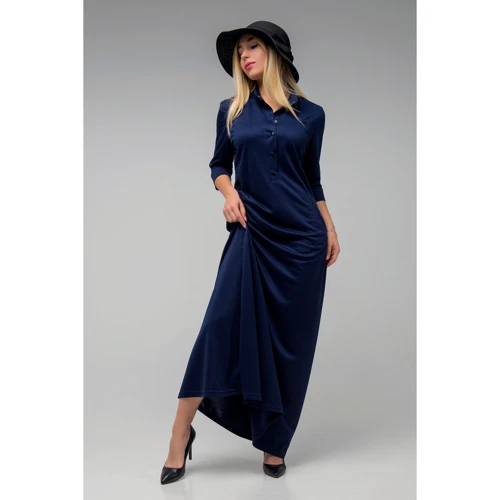 Платье FLFashion Антарес СПА2561 50 синее повседневное длинное макси: Вид Повседневные платья
