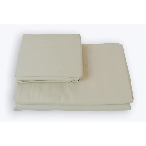 Простынь на резинке SoundSleep Shine beige сатин бежевая 140х200 см (93462174)