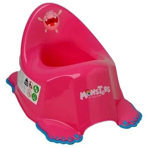 Горщик Tega Baby Монстрики з протиковзкою гумою Рожевий (MN-001-127)