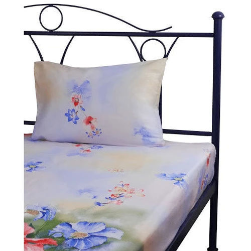 Набір Простирадло Руно 143х215 + наволочка 50х70-1 шт "summer flowers" сатин (12.137_summer flowers)