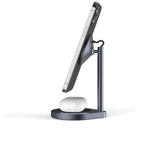 Зарядний пристрій WIWU Wireless Charger Stand MagSafe X25 Power 20W Space Grey для iPhone 16 I 15  I 14 I 13 I 12 series: Кількість USB-портів нет
