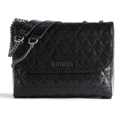 Женская сумка через плечо Guess Wessex Convertible Xbody Flap черная (HWGN8379210-BLA)
