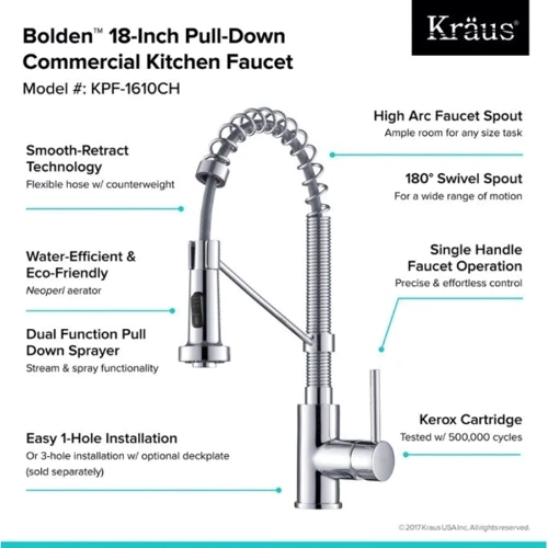 Змішувач для кухонного миття Kraus KPF-1610SFSMB