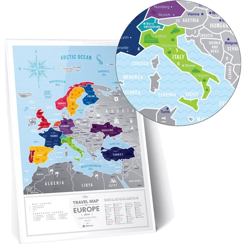 Скретч-карта Европи Travel Map Silver Europe (Eng) фото 9