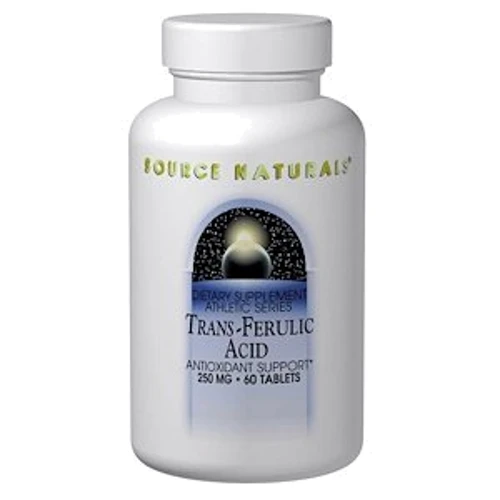 Source Naturals TRANS-FERULIC ACID, 250 mg, 60 Tab
