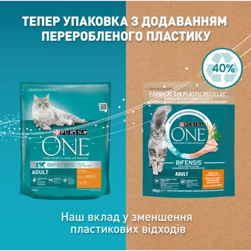 Сухой корм Purina ONE для взрослых кошек с курицей 800 г (7613035467866): Возраст Взрослые