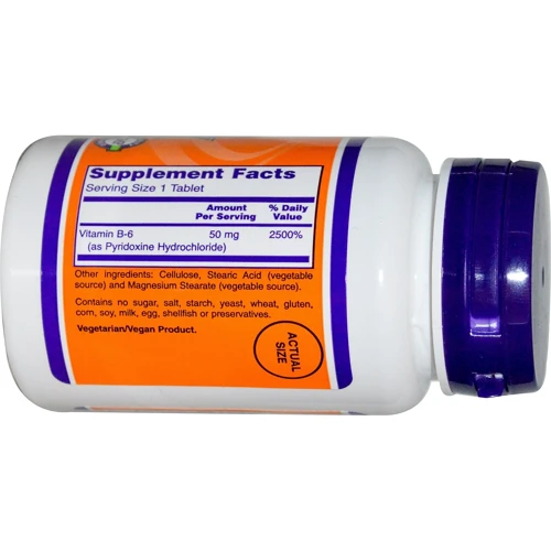 NOW Foods Vitamin B-6 50 mg Tablets 100 tabs: Тип Витамин B