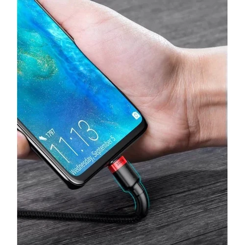Кабель Baseus Cable USB-C to USB-C Cafule PD2.0 100W 1m Gray/Black (CATKLF-DLG1) фото 9