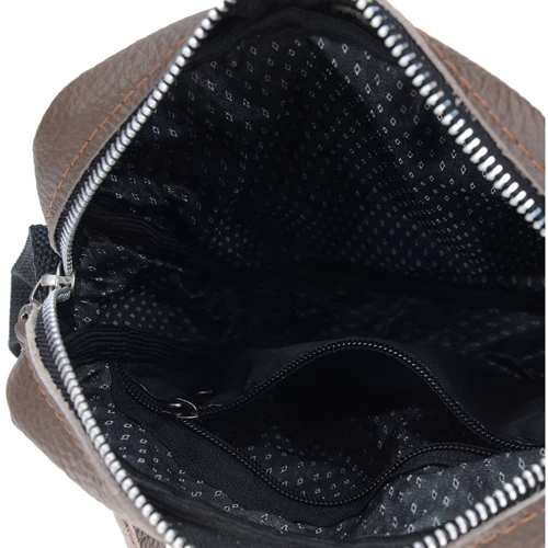 Мужская сумка планшет Borsa Leather коричневая (10t1024-brown): Фактура Матовая, Зернистая