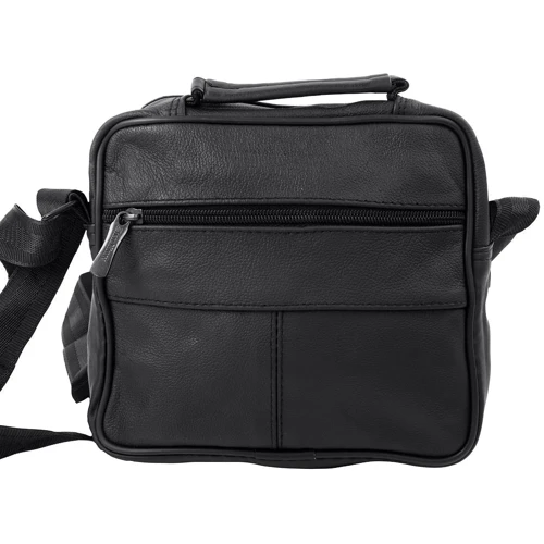 Мужская сумка через плечо Valiria Fashion черная (3DETAW7001-3): Фактура Матовая, Зернистая