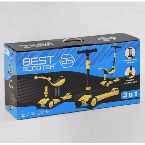 Самокат-беговел Best Scooter 3 в 1 червоний (BS-71899): Матеріал коліс поліуретан