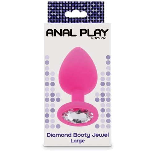 Анальная пробка Toy Joy Large Diamond Booty Jewel (розовая)