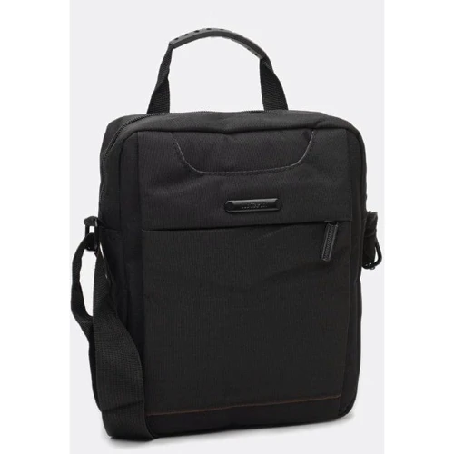 Мужская сумка через плечо Monsen черная (CV1HSMA2019-black): Фактура Тканая, Матовая