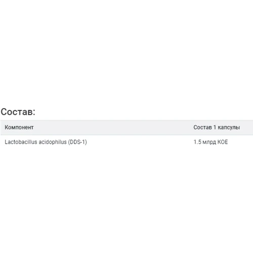 Pure Encapsulations Lactobacillus Acidophilus Лактобактерии ацидофильные 60 капсул: Тип Пробиотики
