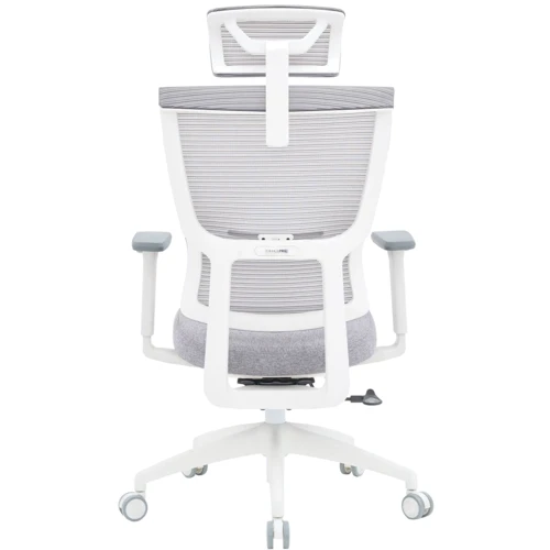 Офісне крісло OfficePro Elegant (OC600-W-LG-LG): Матеріал оббивки Тканина, З сіткою
