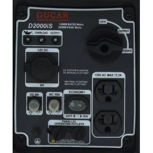 Генератор бензиновый инверторный Ducar D 2000iS: Тип двигателя 4-х тактный (одноцилиндровый)