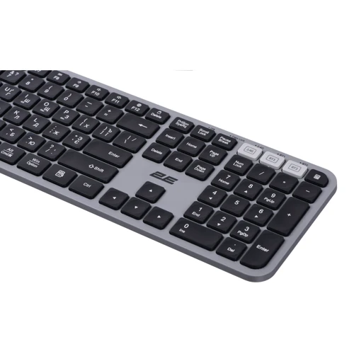 Клавиатура 2E KS240 WL BT Gray (2E-KS240WG): Тип клавиатуры стандартная