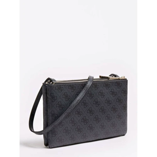 Женская сумка кросс боди Guess Naya Double Zip Crossbody темно-серая (HWBL7881700-COA): Пол Женский