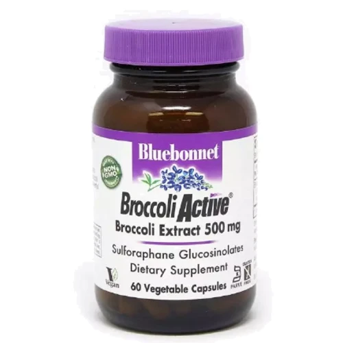 Bluebonnet Nutrition Broccoli Active Экстракт Брокколи 500 мг 60 вегетарианских капсул