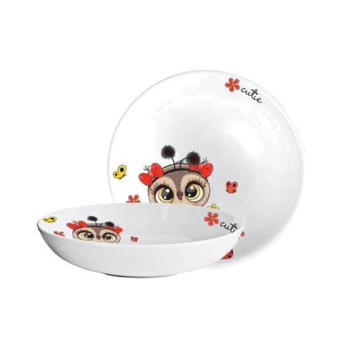 Тарелка суповая Галерея стекла и фарфора Маленький Совенок 20.3 см (75001114): Тип Тарелка