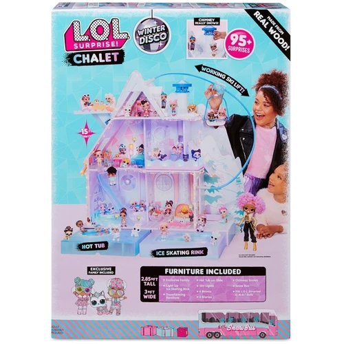 Игровой меганабор с куклами L.O.L. SURPRISE! серии "Winter Disco" - ЗИМНИЙ ОСОБНЯК (562207): Особенности Со звуковыми эффектами, Сюрприз