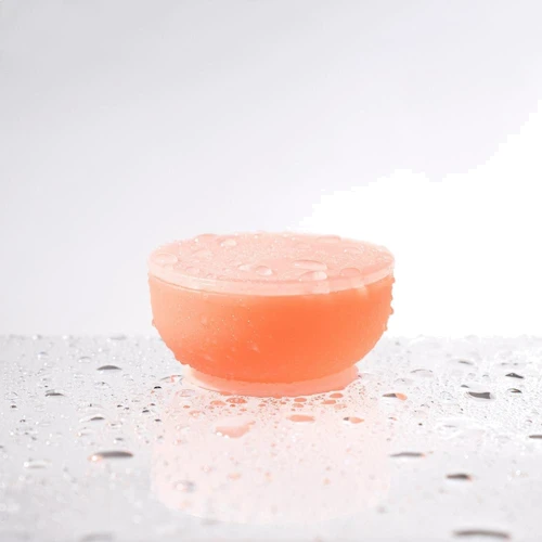 Дитяча силіконова миска Olababy Coral з оранжевою кришкою (60521) фото 4