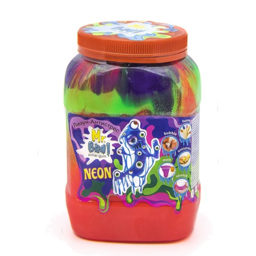 Лізун-антистрес Mr.Boo GLITTER з блискітками в банку 1000 г (80050)